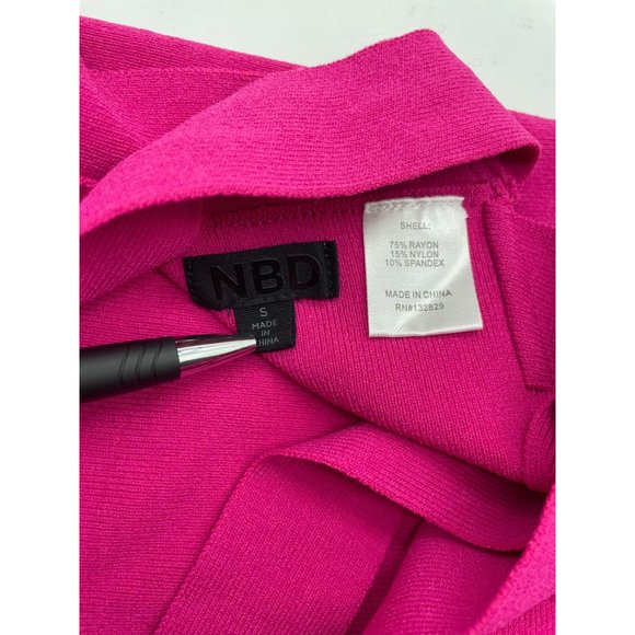 NEW NBD Tia Tie Back Top in Fuchsia Sz S Pink - Picture 7 of 7